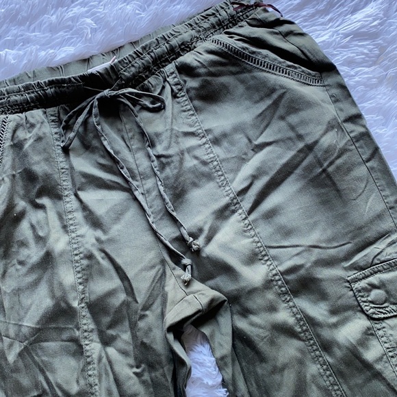 Knox Rose Olive Cargo Jogger Pants L - Picture 3 of 10